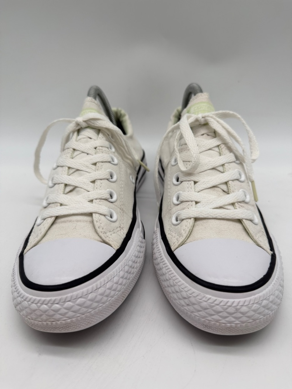 Converse All Star White Canvas  Padded Tongue Black Piping Women's Size 8 - Picture 7 of 16